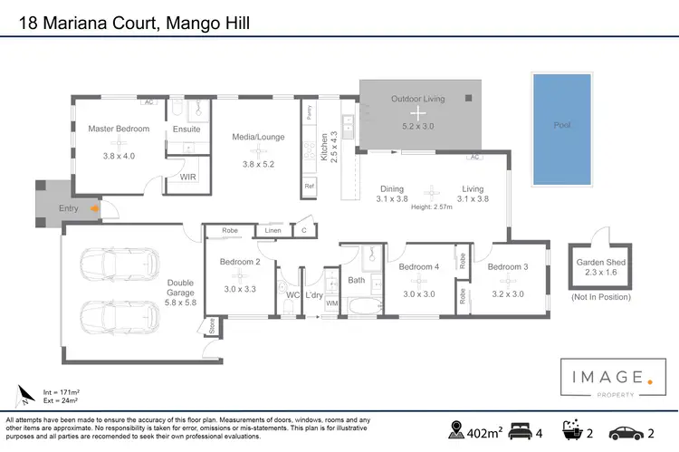 Floorplan of Homely house listing, 18 Mariana Court, Mango Hill QLD 4509