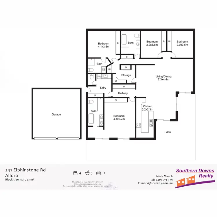 Floorplan of Homely rural property listing, 241 Elphinstone Road, Allora QLD 4362