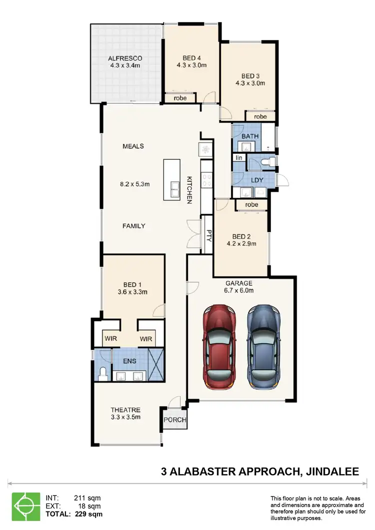 Floorplan of Homely house listing, 3 Alabaster Approach, Jindalee WA 6036