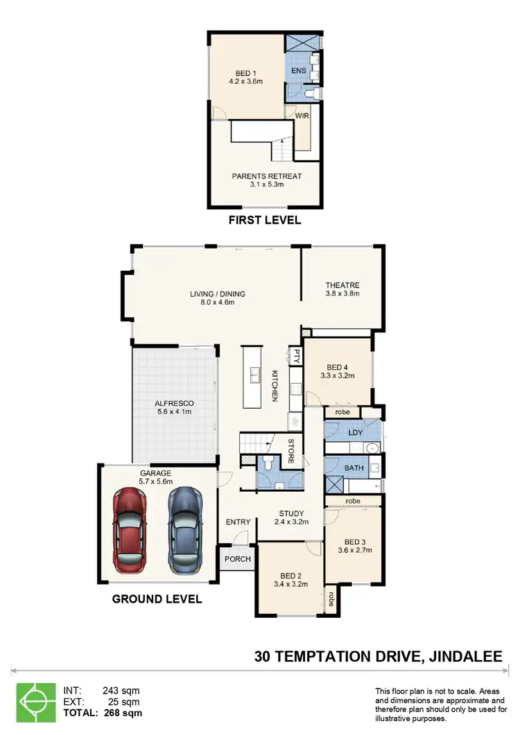Floorplan of Homely house listing, 30 Temptation Drive, Jindalee WA 6036