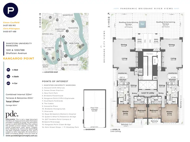 Floorplan of Homely apartment listing, 1201/188 Shafston Avenue, Kangaroo Point QLD 4169