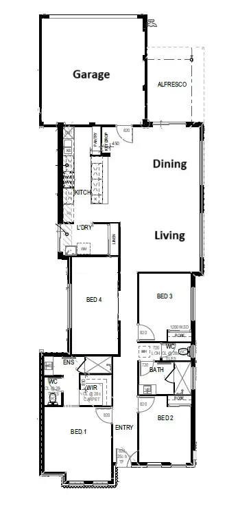 Floorplan of Homely house listing, 28 Prosperity Drive, Maddington WA 6109