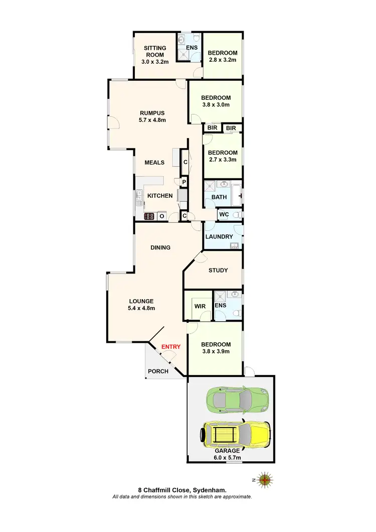 Floorplan of Homely house listing, 8 Chaffmill Close, Sydenham VIC 3037