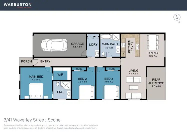 Floorplan of Homely unit listing, 3/41 Waverley Street, Scone NSW 2337