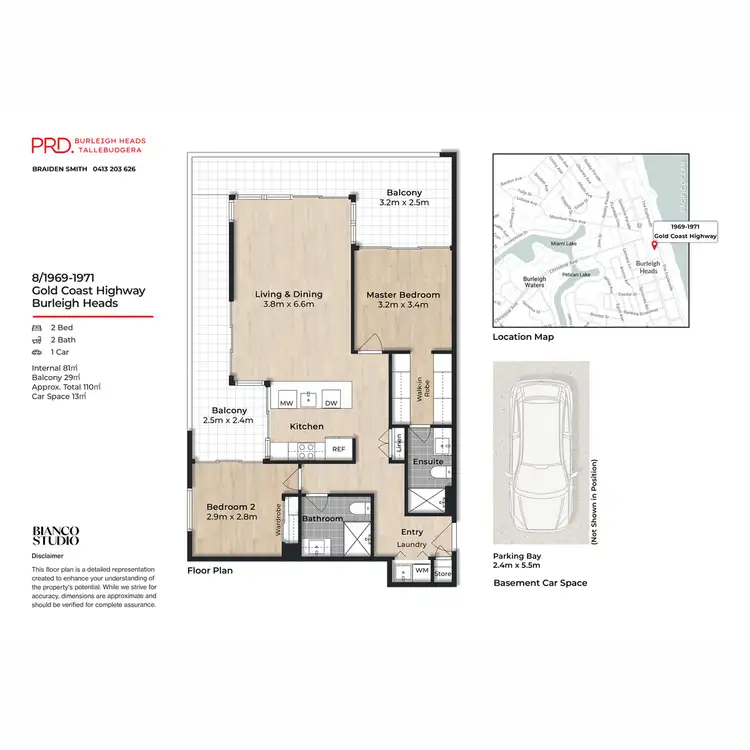 Floorplan of Homely unit listing, 8/1969-1971 Gold Coast Highway, Burleigh Heads QLD 4220