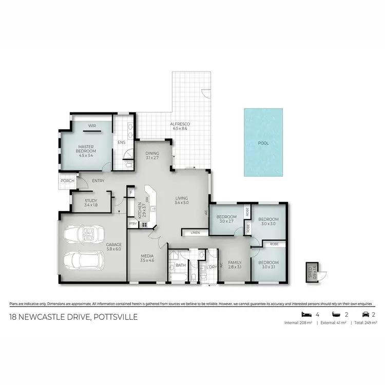Floorplan of Homely house listing, 18 Newcastle Drive, Pottsville NSW 2489