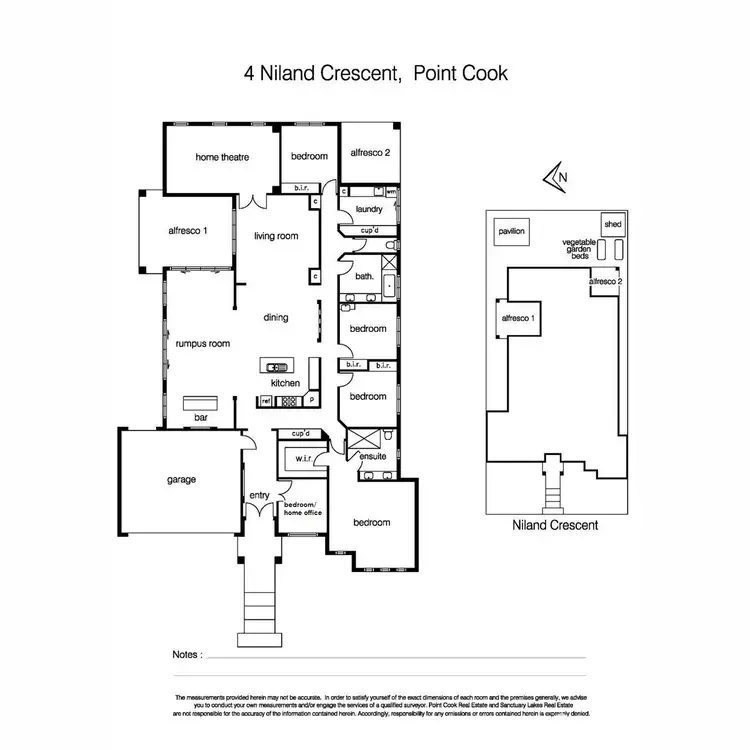 Floorplan of Homely house listing, 4 Niland Crescent, Point Cook VIC 3030