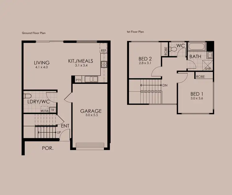 Floorplan of Homely townhouse listing, 91c Humphries Terrace, Woodville Gardens SA 5012