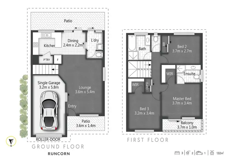 Floorplan of Homely townhouse listing, 41/20 Young Place, Runcorn QLD 4113