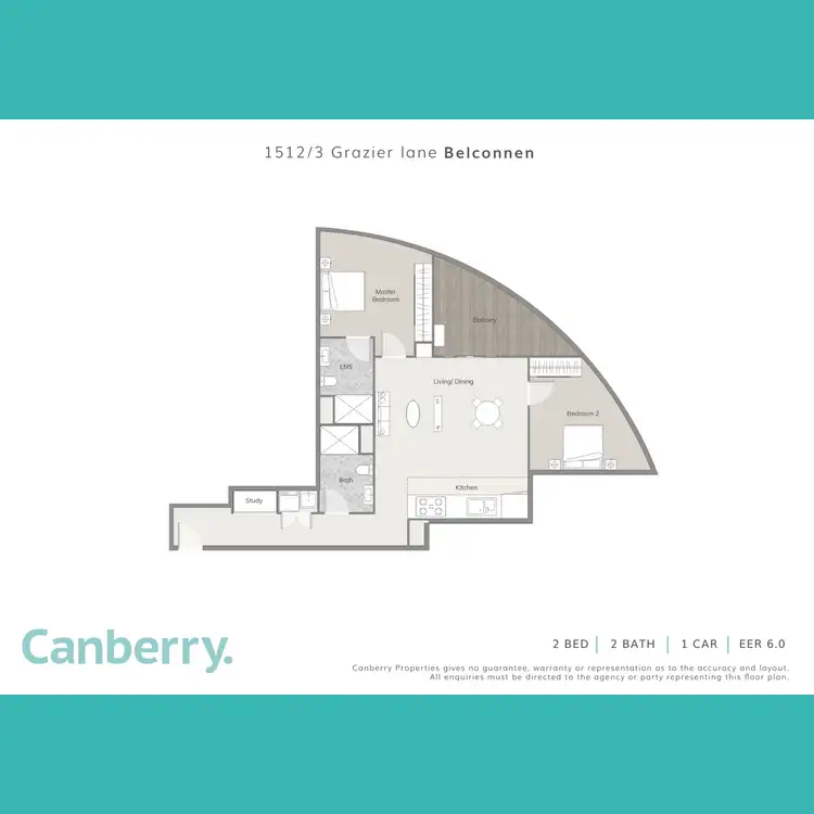 Floorplan of Homely apartment listing, 1512/3 Grazier Lane, Belconnen ACT 2617