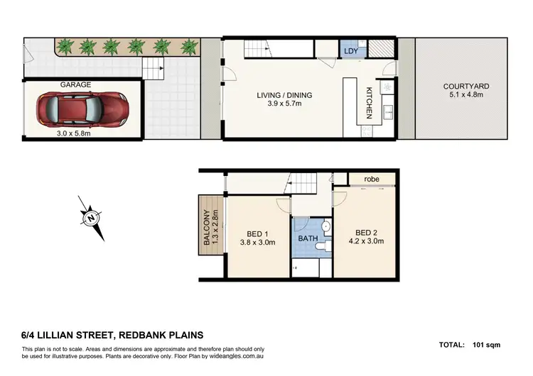Floorplan of Homely unit listing, 6/4 Lillian Street, Redbank Plains QLD 4301