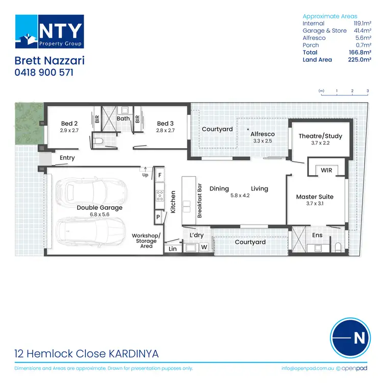 Floorplan of Homely house listing, 12 Hemlock Close, Kardinya WA 6163
