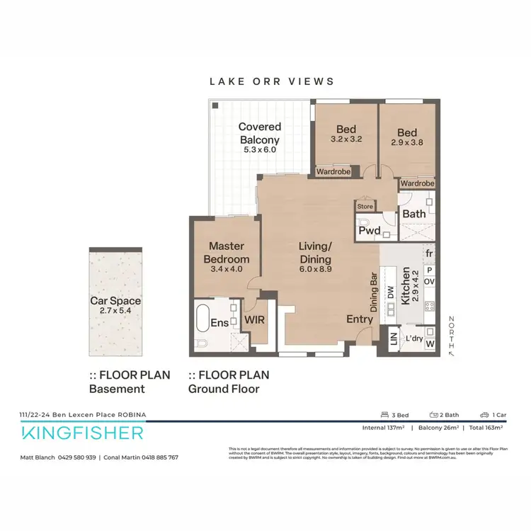 Floorplan of Homely apartment listing, 111/22-24 Ben Lexcen Place, Robina QLD 4226