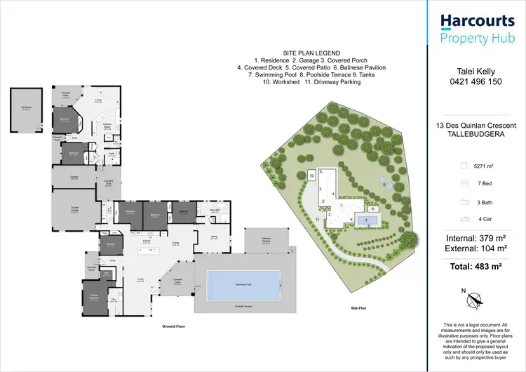 Floorplan of Homely rural property listing, 13 Des Quinlan Crescent, Tallebudgera QLD 4228