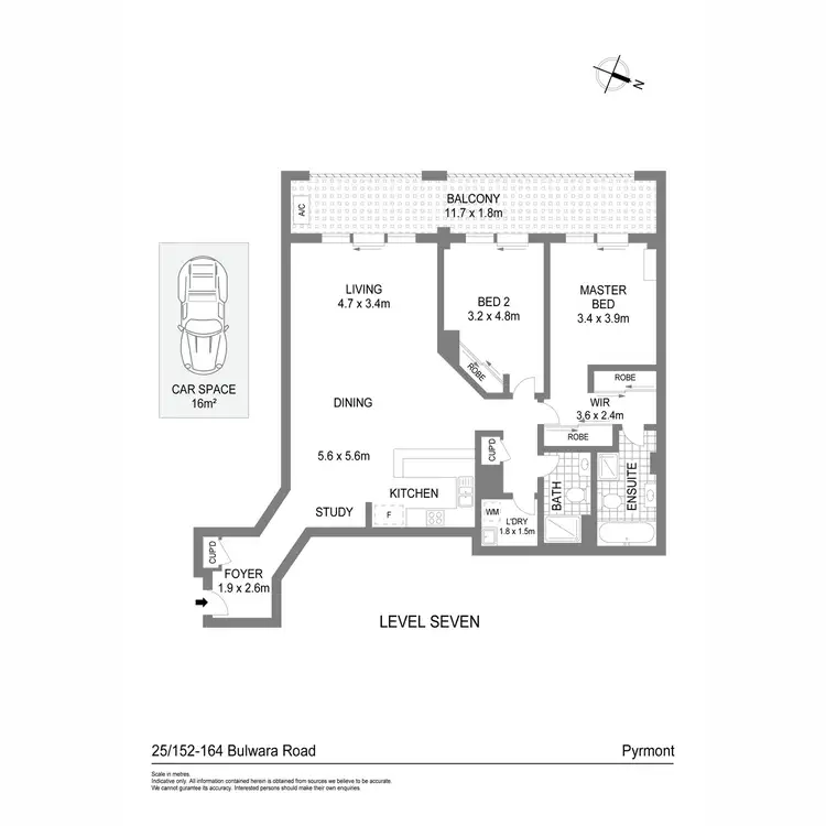 Floorplan of Homely apartment listing, 25/152-164 Bulwara Road, Pyrmont NSW 2009