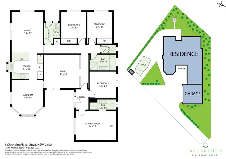 Floorplan of Homely house listing, 5 Chisholm Place, Lloyd NSW 2650