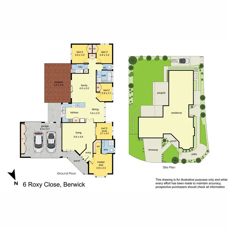 Floorplan of Homely house listing, 6 Roxy Close, Berwick VIC 3806