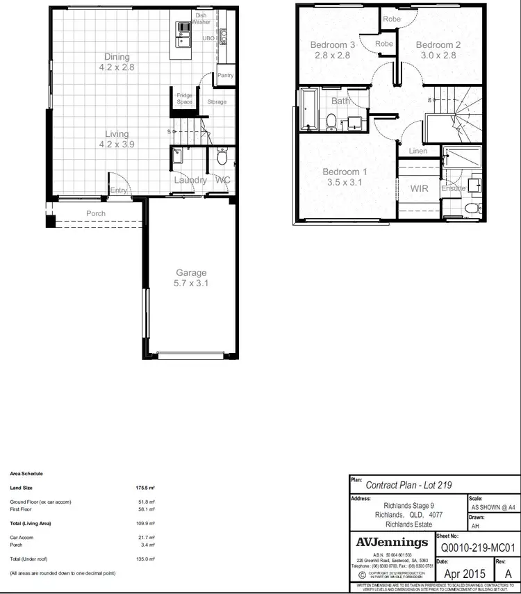 Floorplan of Homely townhouse listing, 219/25 Farinazzo Street, Richlands QLD 4077