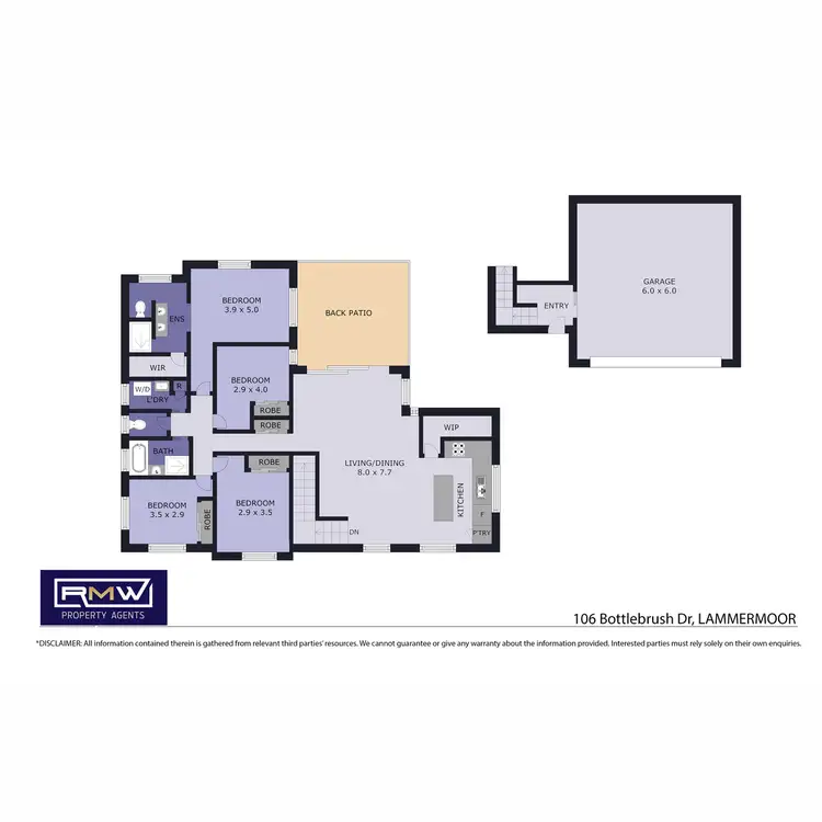 Floorplan of Homely house listing, 106 Bottlebrush Drive, Lammermoor QLD 4703