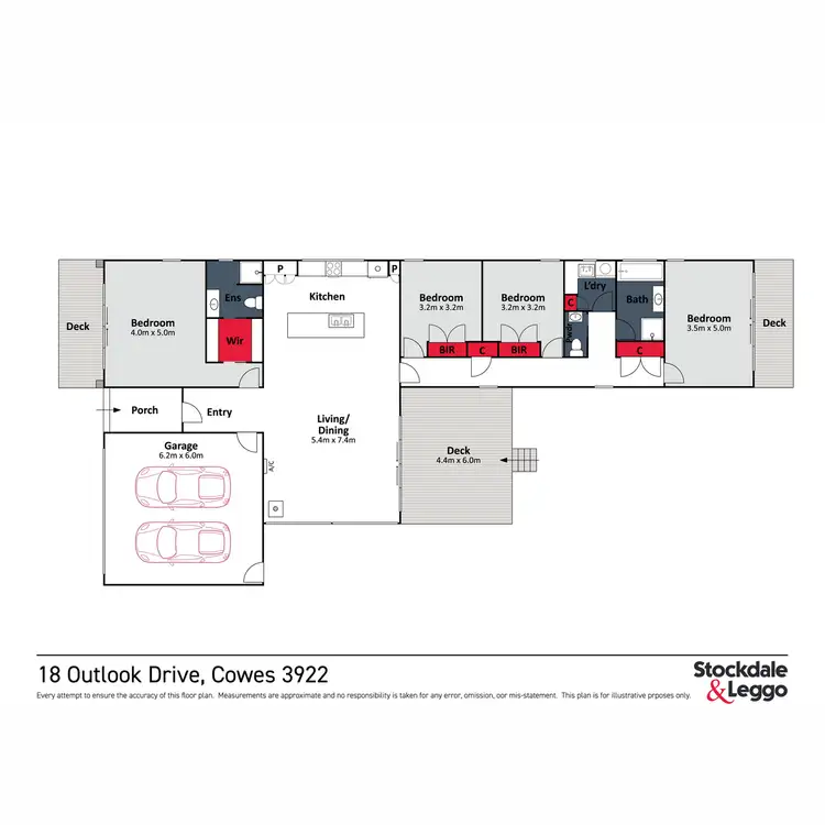 Floorplan of Homely house listing, 18 Outlook Drive, Cowes VIC 3922