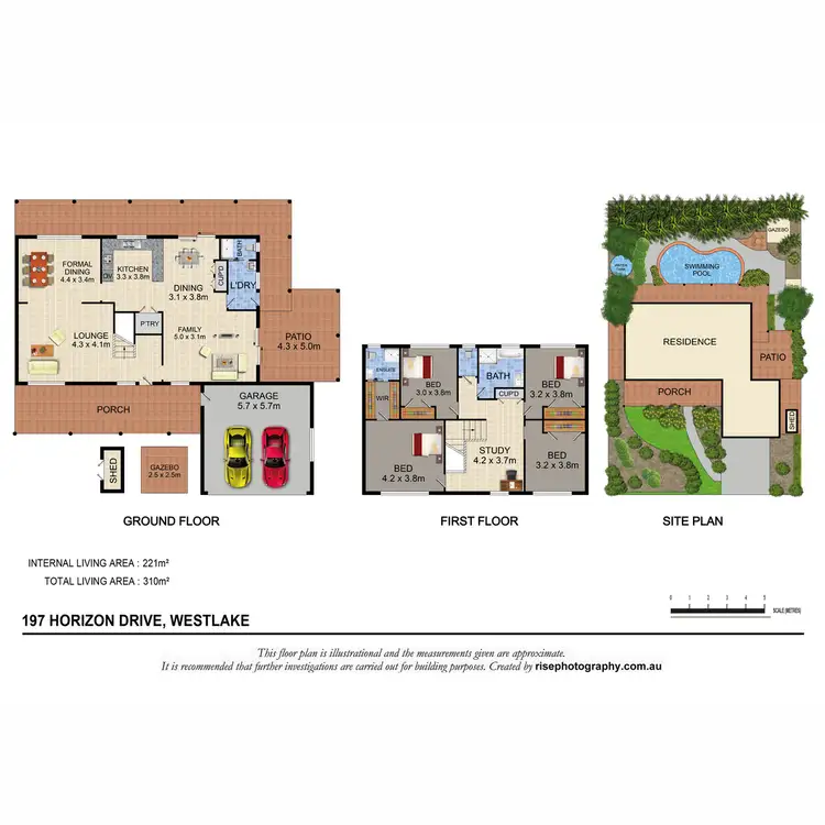 Floorplan of Homely house listing, 197 Horizon Drive, Westlake QLD 4074