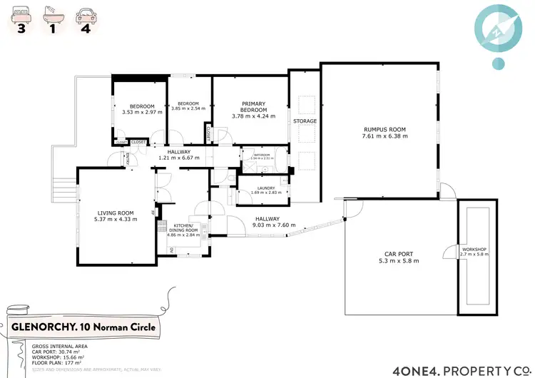 Floorplan of Homely house listing, 10 Norman Circle, Glenorchy TAS 7010