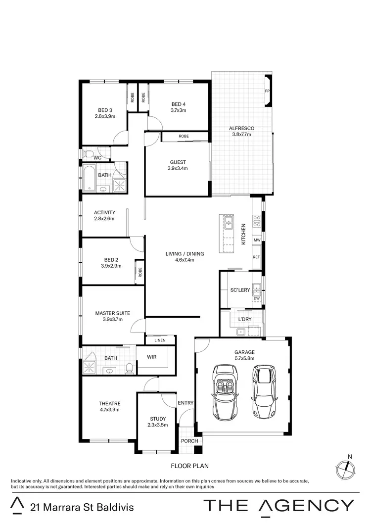 Floorplan of Homely house listing, 21 Marrara Street, Baldivis WA 6171