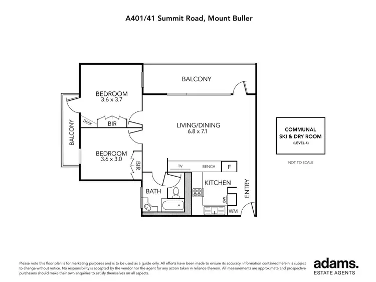 Floorplan of Homely apartment listing, A401/41 Summit Road, Mount Buller VIC 3723