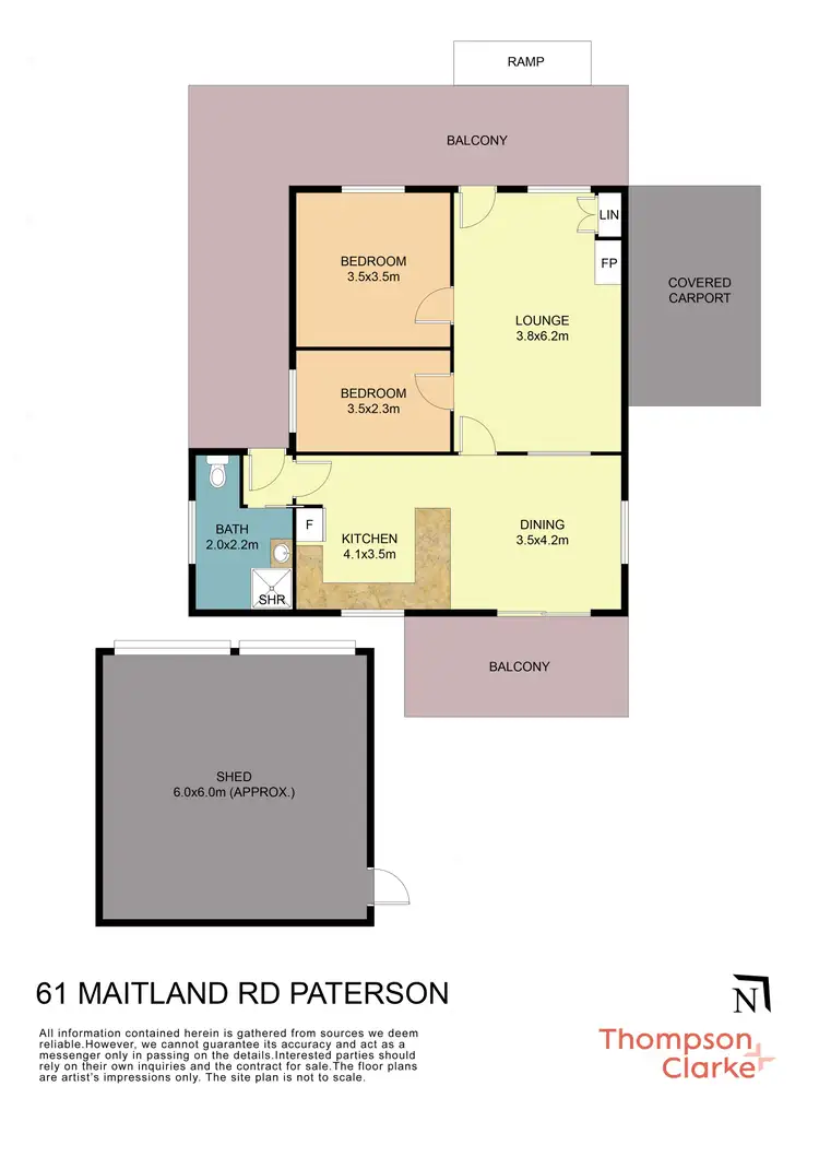 Floorplan of Homely house listing, 61 Maitland Road, Paterson NSW 2421