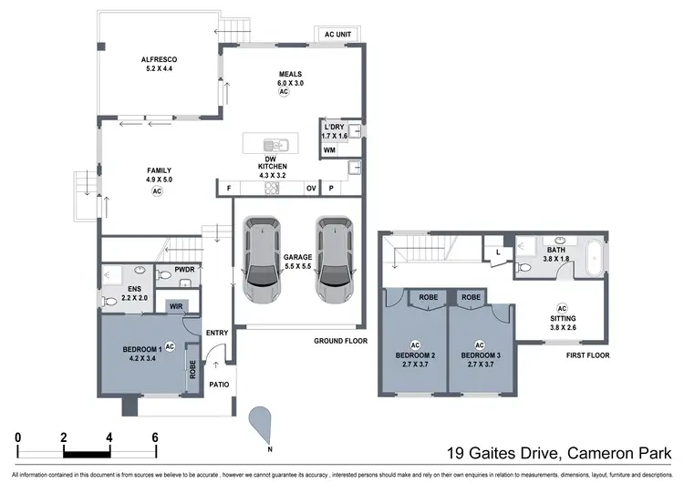 Floorplan of Homely house listing, 19 Gaites Drive, Cameron Park NSW 2285