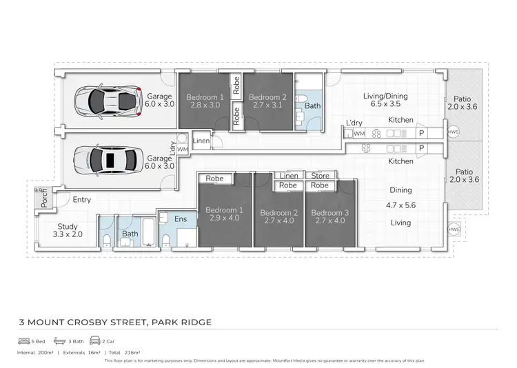 Floorplan of Homely house listing, 3 Mount Crosby Street, Park Ridge QLD 4125