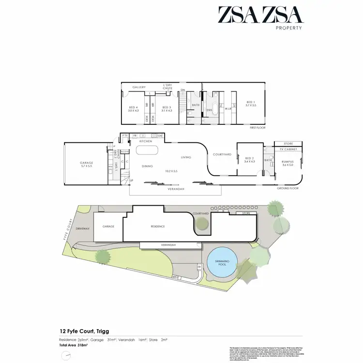 Floorplan of Homely house listing, 12 Fyfe Court, Trigg WA 6029