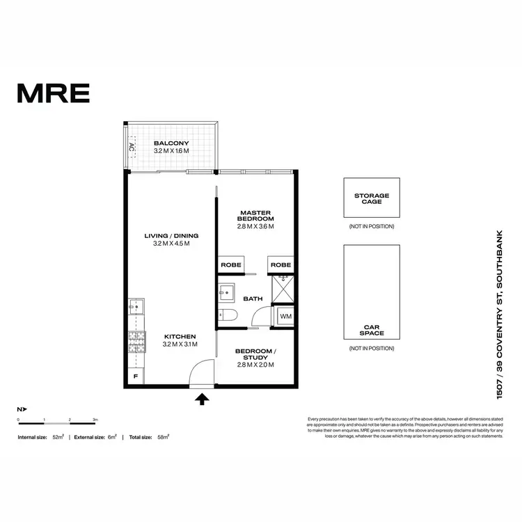 Floorplan of Homely apartment listing, 1507/39 Coventry Street, Southbank VIC 3006
