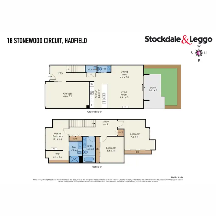 Floorplan of Homely townhouse listing, 18 Stonewood Circuit, Hadfield VIC 3046