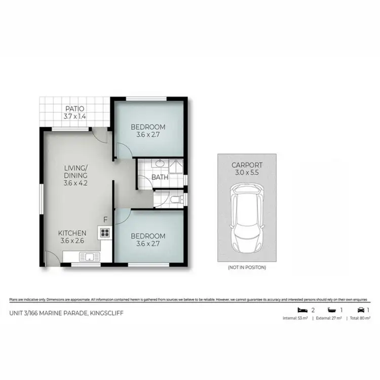 Floorplan of Homely unit listing, 3/166 Marine Parade, Kingscliff NSW 2487