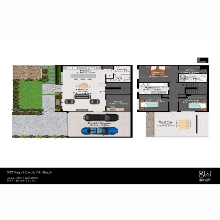 Floorplan of Homely semi-detached listing, 3/22 Magnoli Circuit, Palm Beach QLD 4221