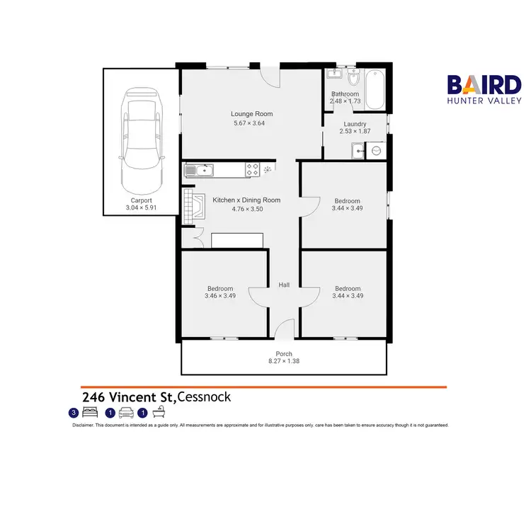 Floorplan of Homely house listing, 246 Vincent Street, Cessnock NSW 2325