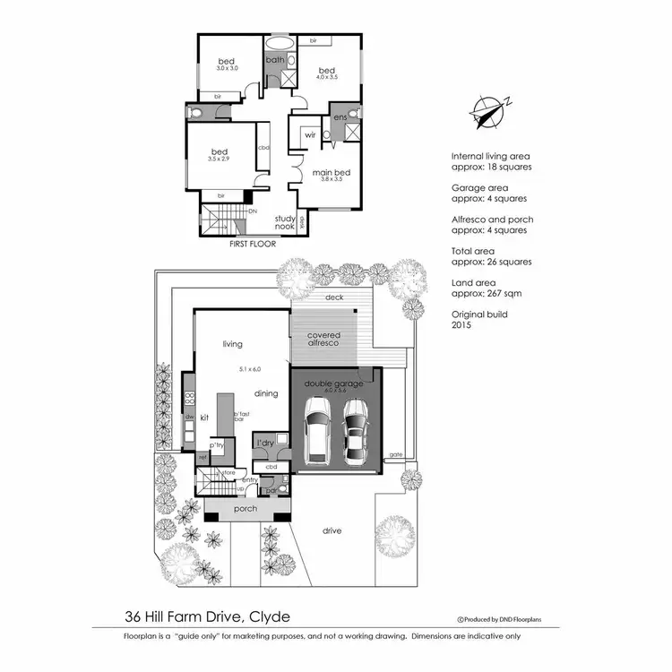 Floorplan of Homely house listing, 36 Hill Farm Drive, Clyde VIC 3978