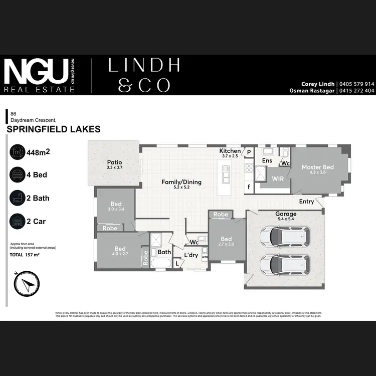 Floorplan of Homely house listing, 86 Daydream Crescent, Springfield Lakes QLD 4300