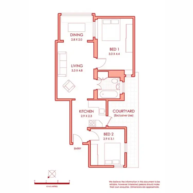 Floorplan of Homely apartment listing, 3/2 Clapton Place, Darlinghurst NSW 2010