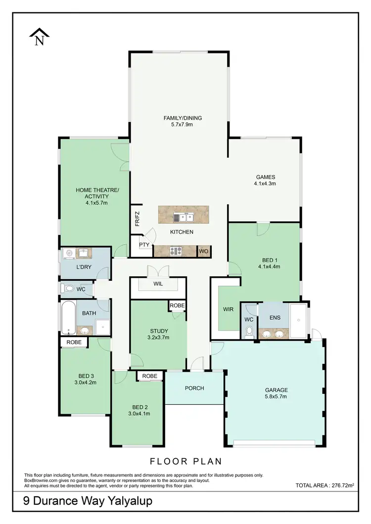 Floorplan of Homely house listing, 9 Durance Way, Yalyalup WA 6280