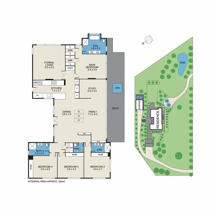 Floorplan of Homely rural property listing, 444 Talga Road, Lovedale NSW 2325
