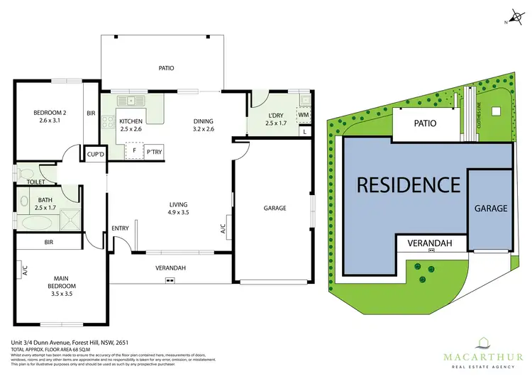 Floorplan of Homely unit listing, 3/4 Dunn Avenue, Forest Hill NSW 2651