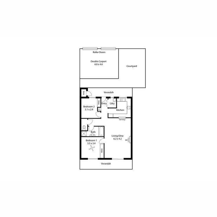 Floorplan of Homely unit listing, 184 Sportsmans Drive, West Lakes SA 5021