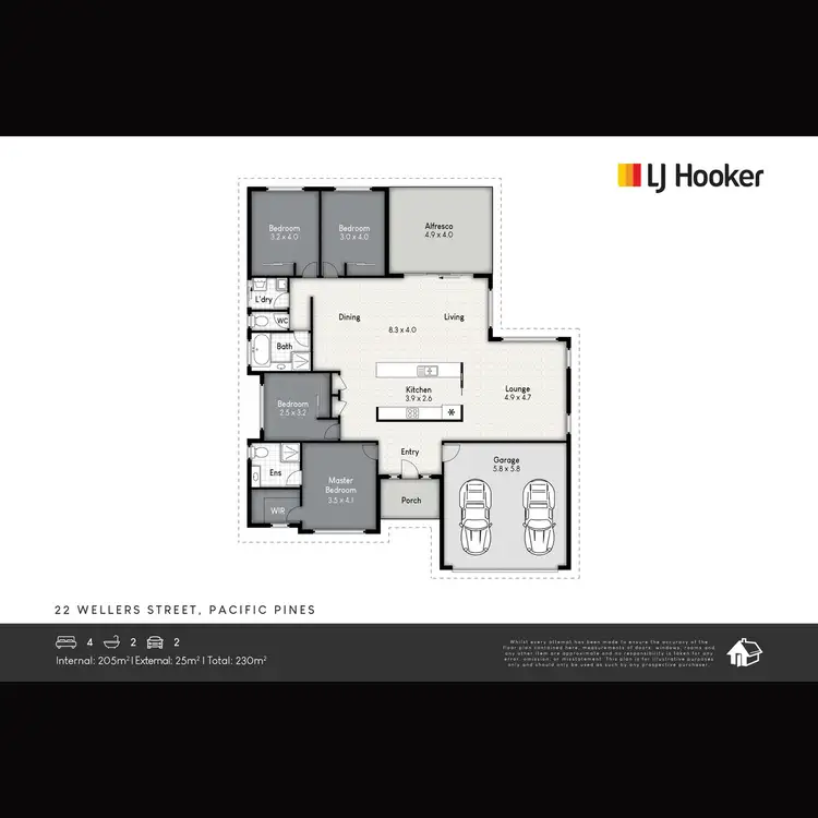 Floorplan of Homely house listing, 22 Wellers Street, Pacific Pines QLD 4211