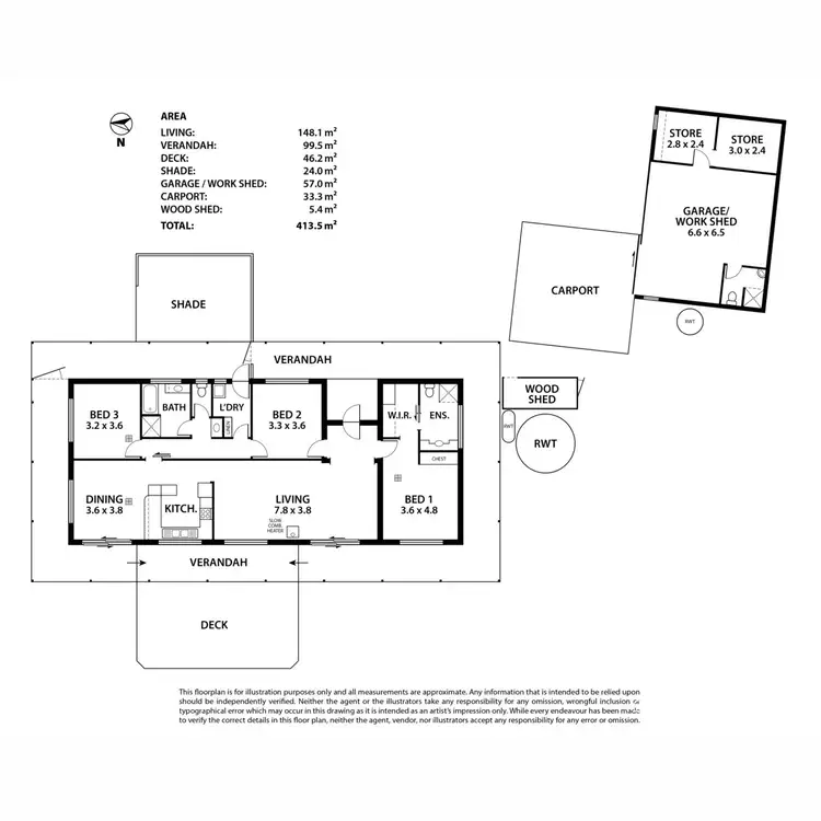 Floorplan of Homely house listing, 13 Herrmanns Landing Road, Nildottie SA 5238