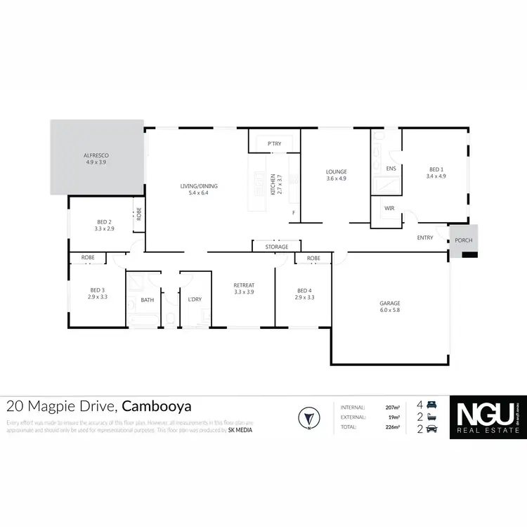 Floorplan of Homely house listing, 20 Magpie Drive, Cambooya QLD 4358