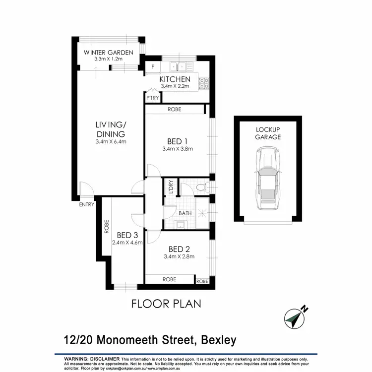Floorplan of Homely apartment listing, 12/20 Monomeeth Street, Bexley NSW 2207