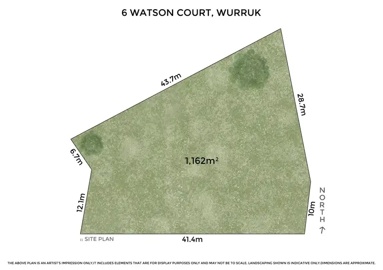 Floorplan of Homely land listing, 6 Watson Court, Wurruk VIC 3850
