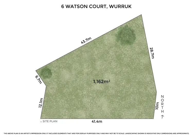 Floorplan of Homely land listing, 6 Watson Court, Wurruk VIC 3850